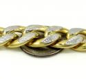 10k yellow gold super thick reversible two tone miami chain 30 inch 15.4mm