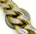 10k yellow gold super thick reversible two tone miami chain 30 inch 15.4mm