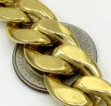 10k yellow gold super thick reversible two tone miami chain 30 inch 15.4mm