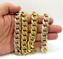10k yellow gold super thick reversible two tone miami chain 30 inch 15.4mm