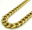 10k yellow gold medium reversible two tone miami chain 20-26 inch 8mm