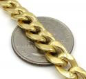 10k yellow gold medium reversible two tone miami chain 20-26 inch 8mm