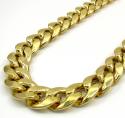 10k yellow gold thick reversible two tone miami chain 22-30 inch 13mm