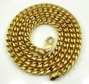 10k solid yellow gold large tight link franco chain 26 inch 5.2mm