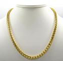 10k solid yellow gold large tight link franco chain 26 inch 5.2mm