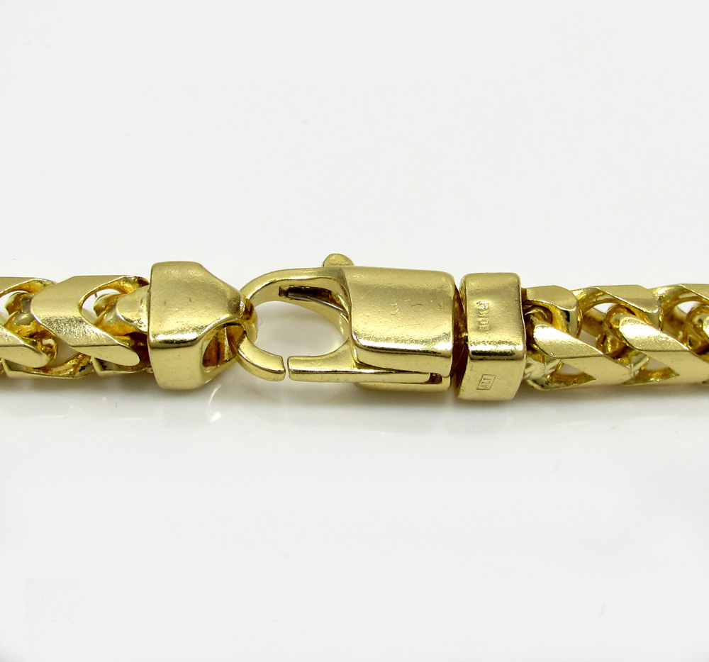 10k solid yellow gold tight link xl franco chain 26-30 inch 6mm