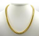 10k solid yellow gold tight link xl franco chain 26-30 inch 6mm