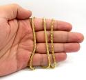 10k solid yellow gold skinny franco chain 18-26 inch 2.5mm