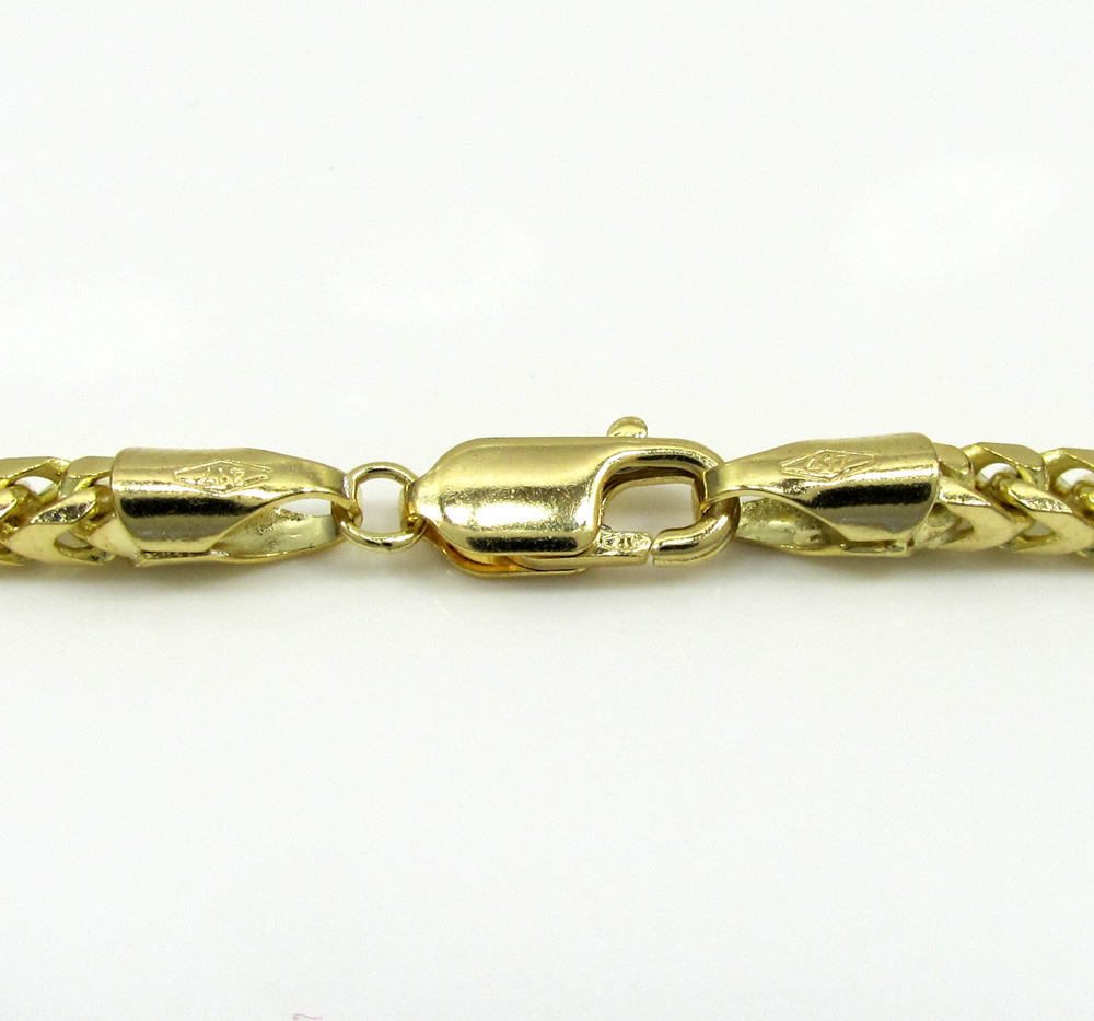 10k solid yellow gold small tight link franco chain 20-26 inch 3mm - Image 4