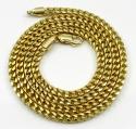 10k solid yellow gold small tight link franco chain 20-26 inch 3mm