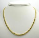 10k solid yellow gold small tight link franco chain 20-26 inch 3mm
