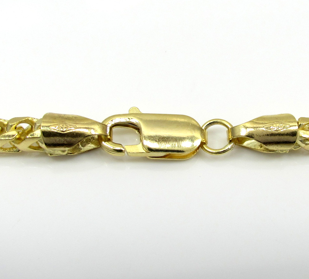 Buy 10k Solid Yellow Gold Tight Link Medium Franco Chain 20-30 Inch 3 ...