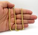 10k solid yellow gold tight link medium franco chain 20-30 inch 3.7mm