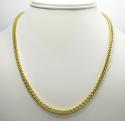 10k solid yellow gold tight link medium franco chain 20-30 inch 3.7mm