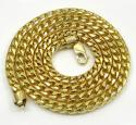 10k solid yellow gold tight link franco chain 22-26 inch 4.5mm