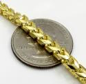10k solid yellow gold tight link franco chain 22-26 inch 4.5mm