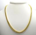 10k solid yellow gold tight link franco chain 22-26 inch 4.5mm