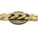 10k yellow gold super thick hollow two tone cuban chain 20-30 inch 10.8mm