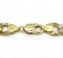 10k yellow gold super thick hollow two tone cuban chain 20-30 inch 10.8mm
