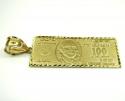 10k yellow gold medium hundred dollar bill plate 