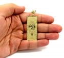 10k yellow gold medium hundred dollar bill plate 