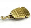 10k yellow gold pharaoh sphinx pyramid pendant .63ct