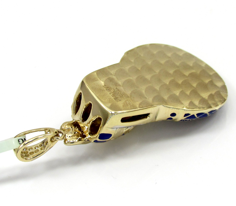 10k yellow gold pharaoh sphinx pendant 1.13ct