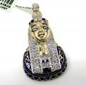 10k yellow gold pharaoh sphinx pendant 1.13ct
