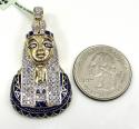 10k yellow gold pharaoh sphinx pendant 1.13ct