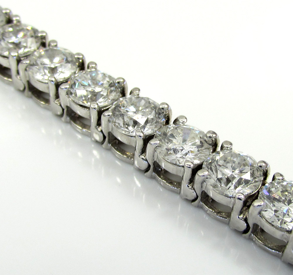 Ladies 14k white gold fancy diamond tennis bracelet 7 inch 5mm 17.08ct