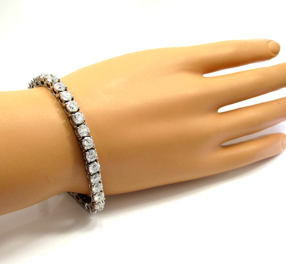 Ladies 14k white gold fancy diamond tennis bracelet 7 inch 5mm 17.08ct - Image 9