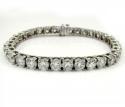 Ladies 14k white gold fancy diamond tennis bracelet 7 inch 5mm 17.08ct