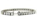 Ladies 14k white gold fancy diamond tennis bracelet 7 inch 5mm 17.08ct