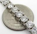 Ladies 14k white gold fancy diamond tennis bracelet 7 inch 5mm 17.08ct