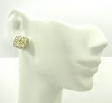 18k white gold natural canary diamond earrings 3.40ct