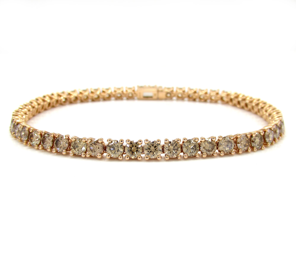Mens rose gold tennis bracelet Clearance