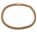 18k rose gold champagne diamonds tennis bracelet 7 inch 6.83ct