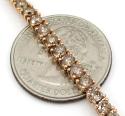 18k rose gold champagne diamonds tennis bracelet 7 inch 6.83ct
