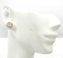 18k rose gold fancy diamond cluster earrings 0.95ct