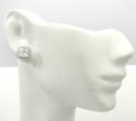 18k white gold fancy diamond cluster earrings 1.21ct