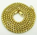 10k yellow gold diamond cut hexagon box chain 18-24 inch 2.3mm