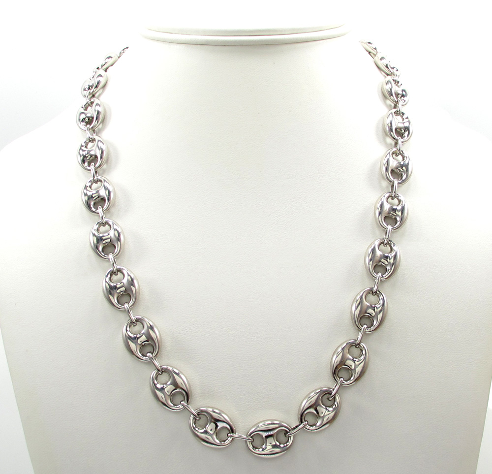 Sterling silver gucci puff chain 30 inch 12.3mm