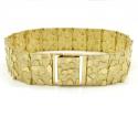 10k yellow gold large nugget bracelet 