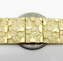 10k yellow gold large nugget bracelet 