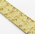 10k yellow gold large nugget bracelet 