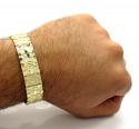 10k yellow gold large nugget bracelet 