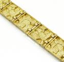 10k yellow gold small nugget bracelet 8.50 inch 