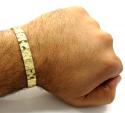 10k yellow gold small nugget bracelet 8.50 inch 