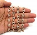 14k solid rose gold champagne diamonds gucci puff chain 24