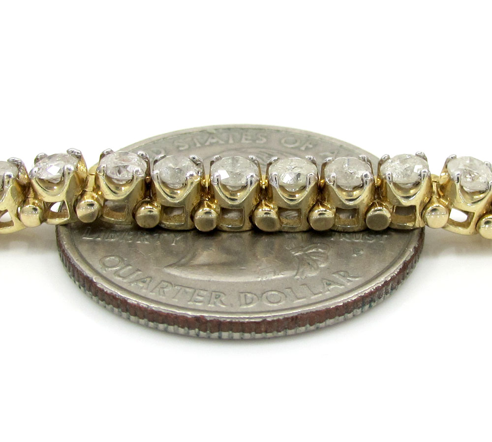 Ladies 14k yellow or white gold tennis bracelet 7 inch 5mm 2.35ct